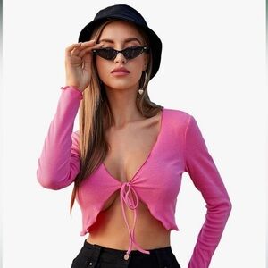 Trendy Pink Crop Top for Women